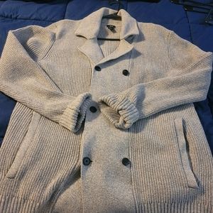 Womens Gray Sweater pea coat